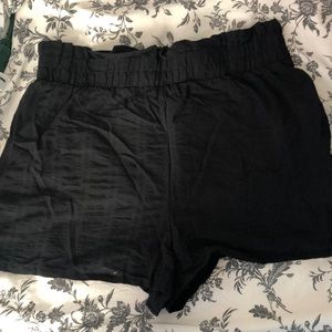 High Waisted Paper Bag Waist Shorts